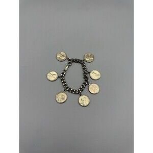 Vintage 1960’s Lincoln Penny Charm Bracelet.  7 Coins All 1960’s
